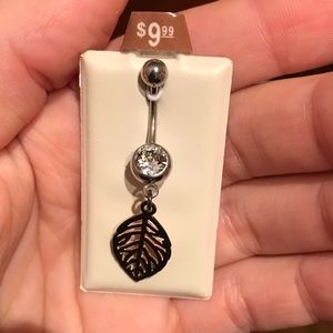 Brand New With Tags Belly Ring with feather